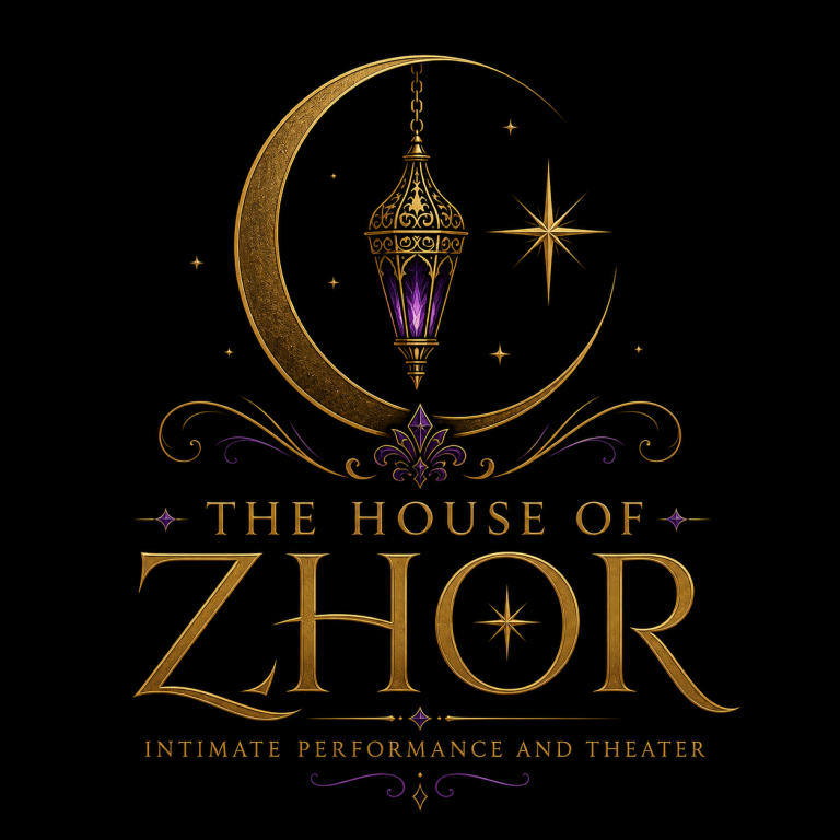 The House of Zhor Logo for The House of Zhor, featuring a crescent moon, lantern, and star design.